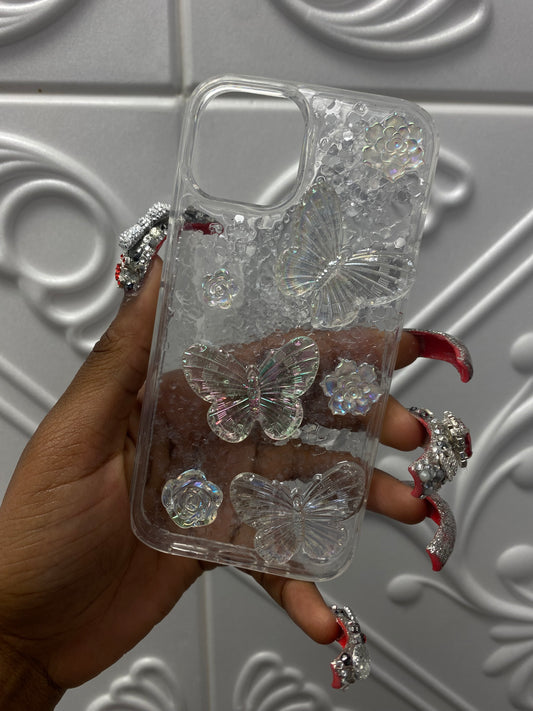 Clear Butterfly Phone Case