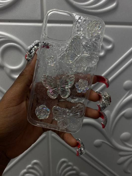 Clear Butterfly Phone Case